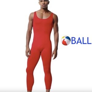 Ball Sleeveless Singlet Leotard 32" chest 23" inseam Gently worn Cotton blend